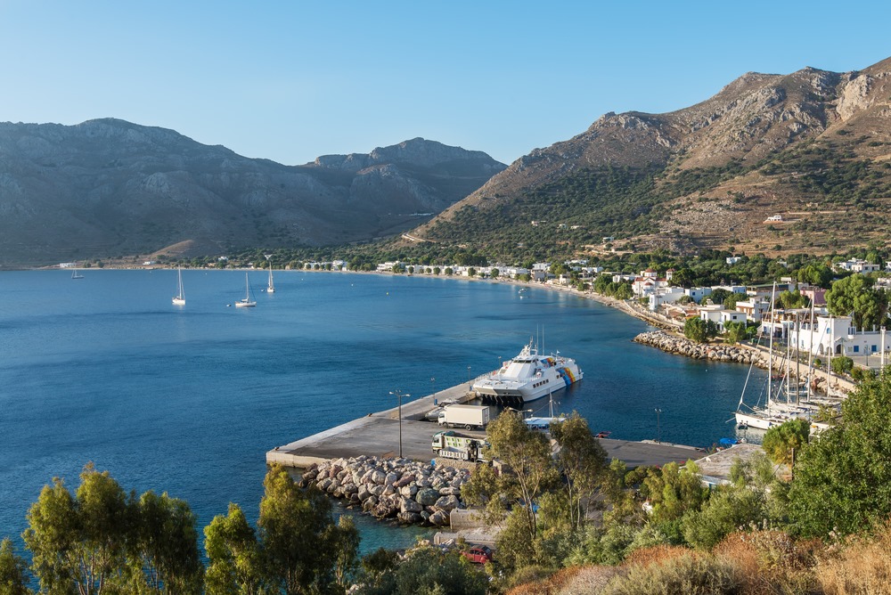 Tilos island Greece with wild scenery