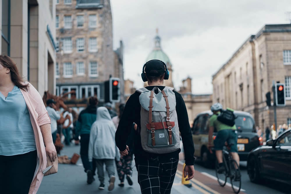 Smart travel gadgets packed for a modern trip