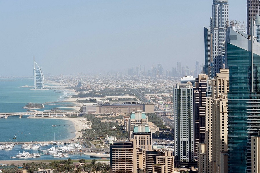 Dubai skyline and modern city view
