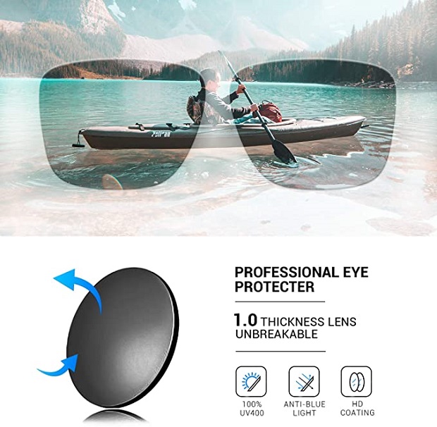 Polarized sunglasses for hiking