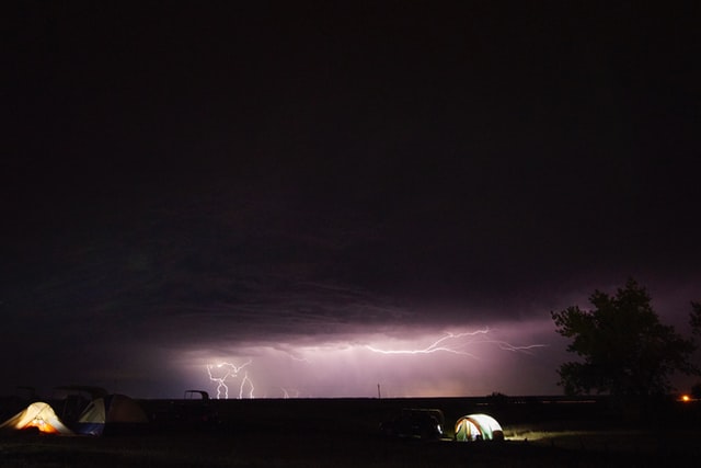 Camping in bad weather and storm safety