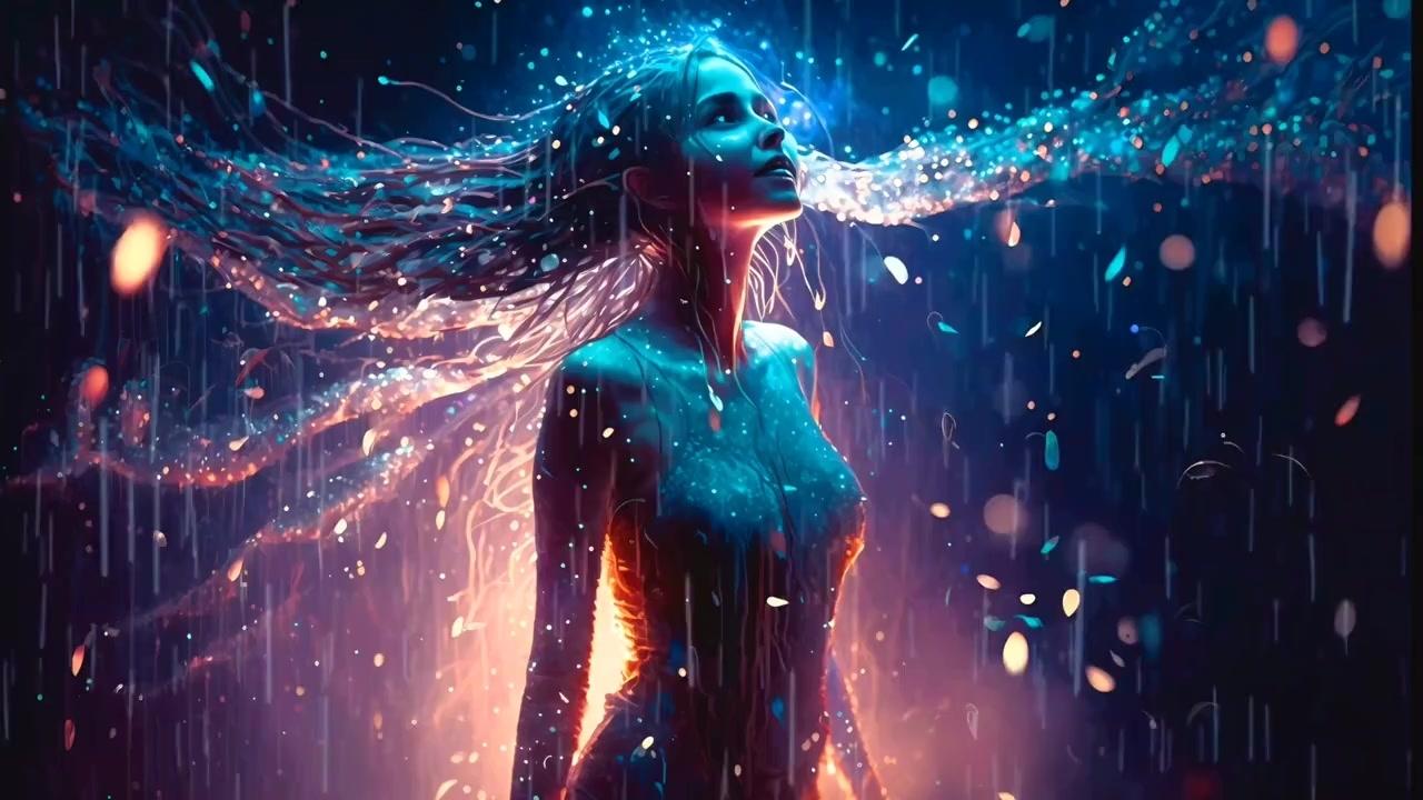 Calm rainy night ambience with gentle rain sounds for peaceful sleep