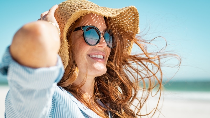 Sunglasses and women’s travel clothing essentials