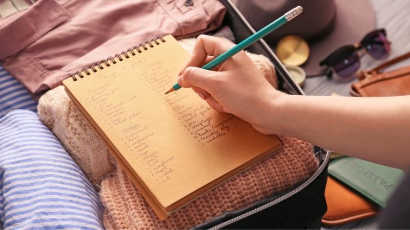 Organised luggage packing essentials for women