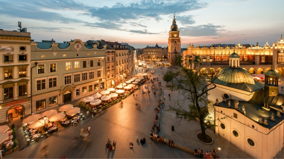 Krakow Poland as a cheap lads holiday destination