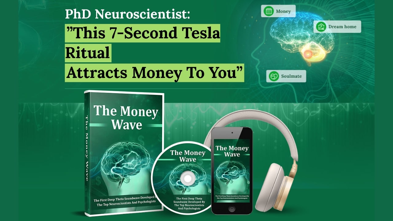Money mindset and brain waves visual