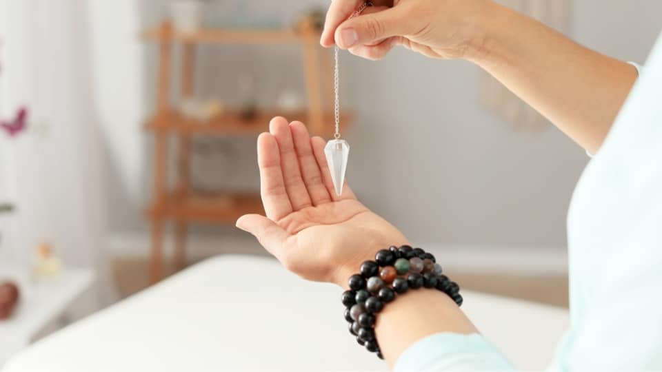 Chakra energy healing bracelet stones and energy concept