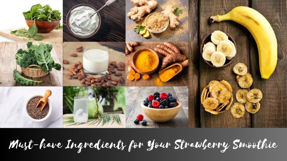 Strawberry smoothie ingredients