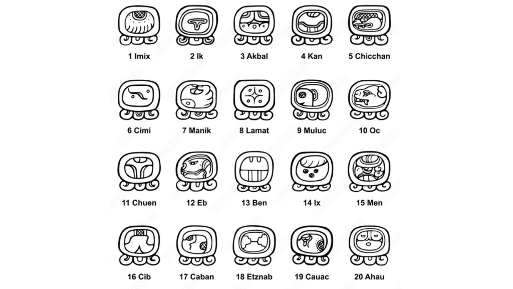 20 Mayan day signs