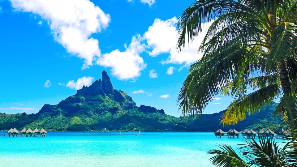 Bora Bora lagoon in French Polynesia