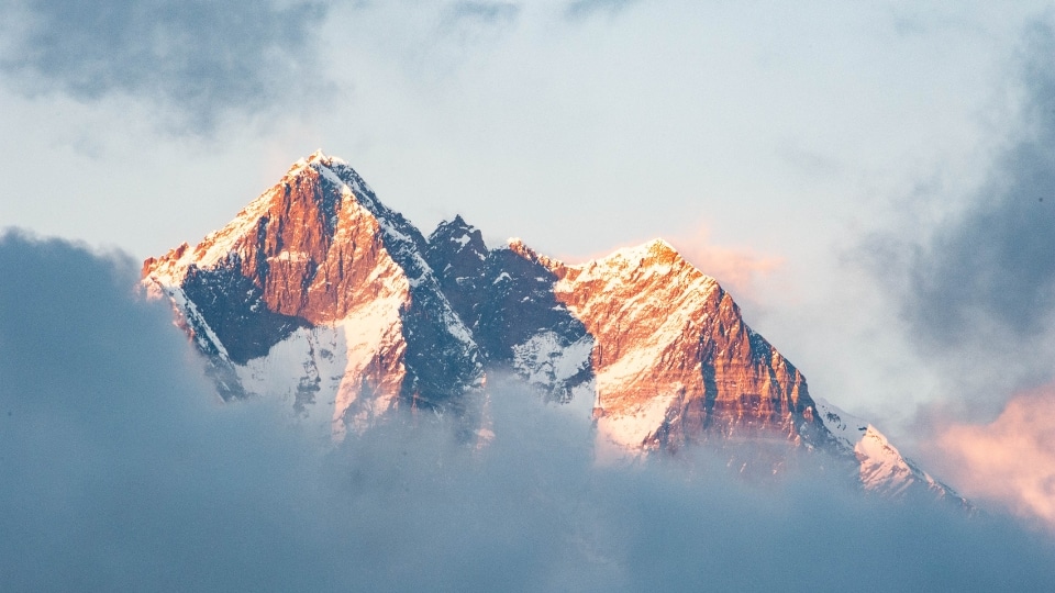 Mount Everest region in the Himalayas