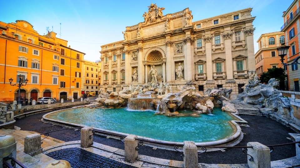 Trevi Fountain in Rome Italy