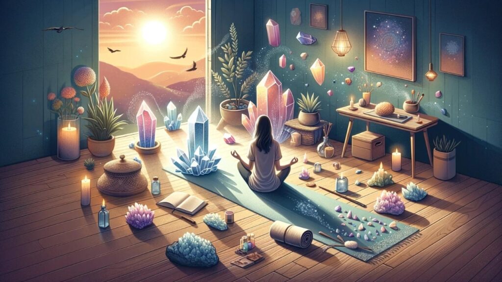 Complementary self-care practices with crystals
