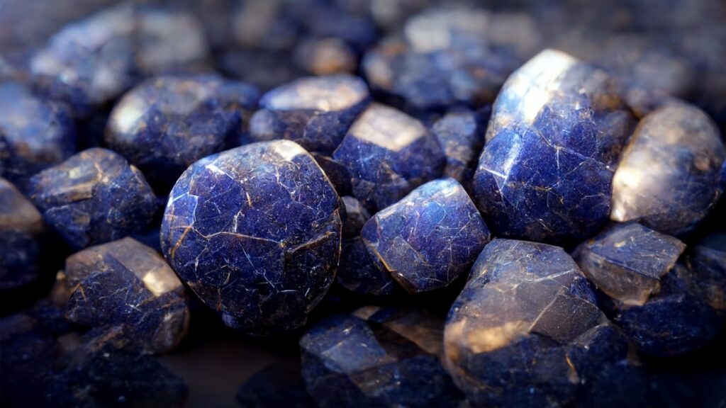 Sodalite crystal for peaceful reflection