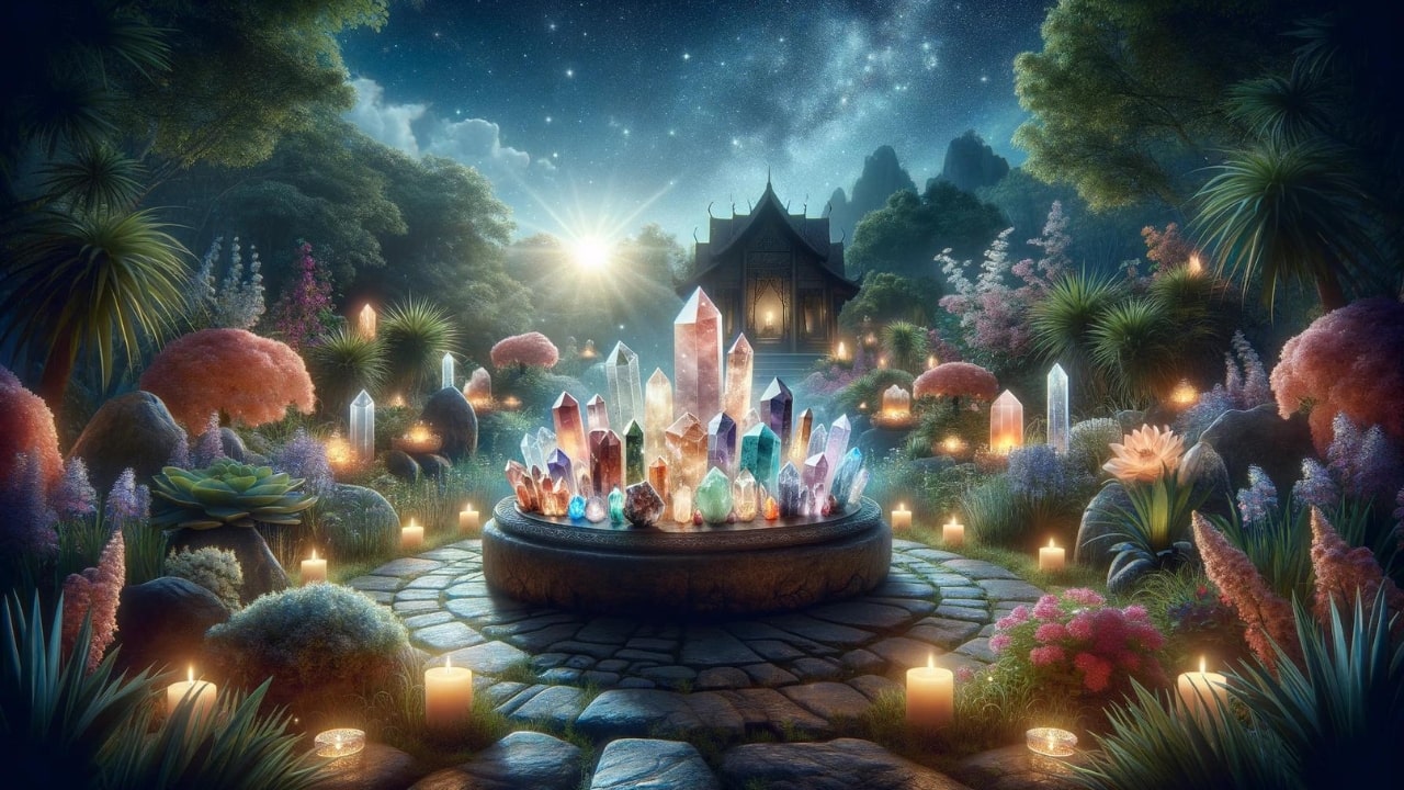 Best crystals for manifestation arranged as a calming spiritual focus tool