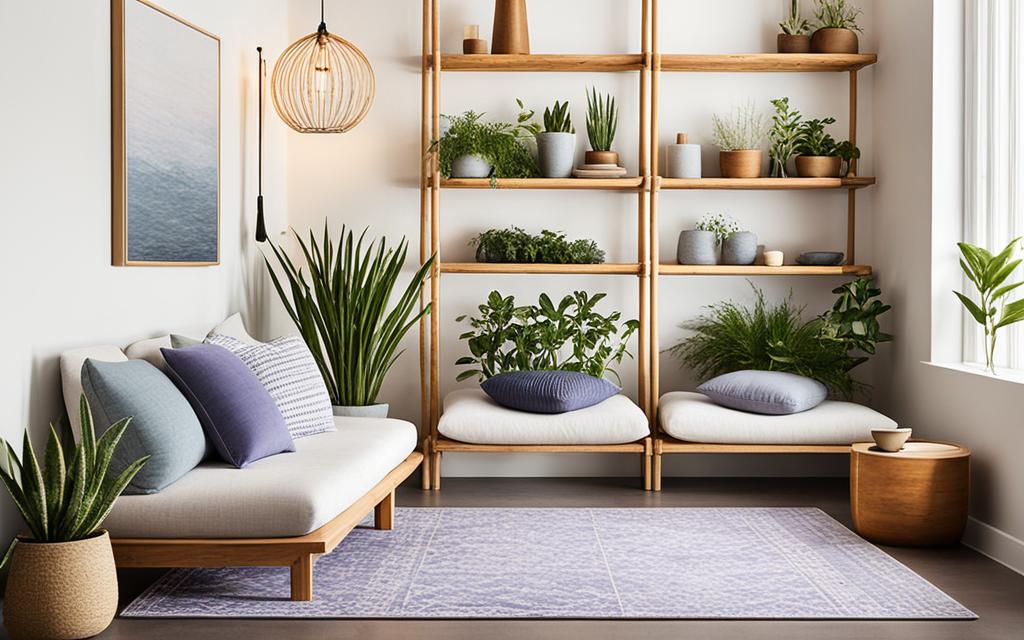 Zen meditation room with scents