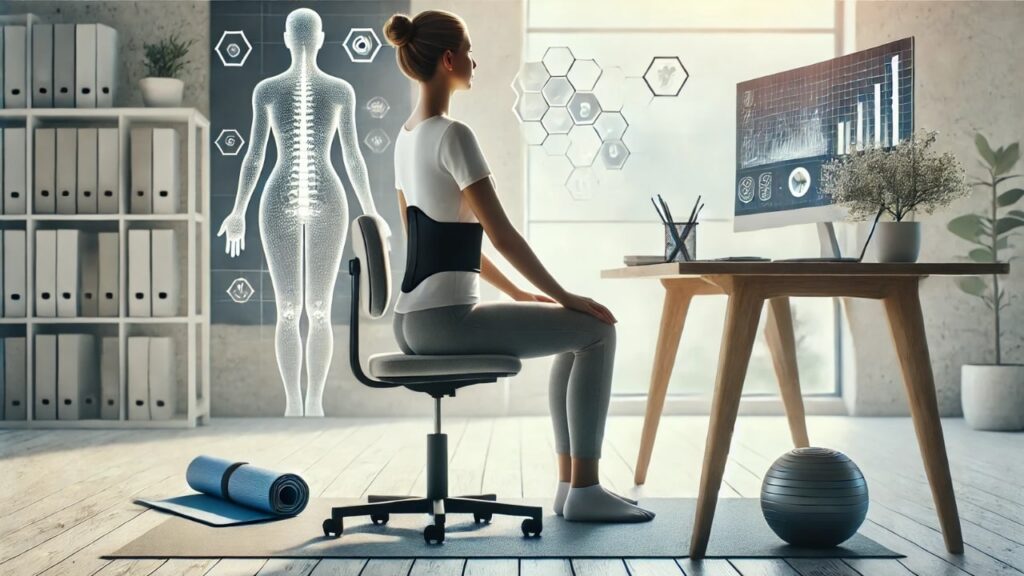 Improve posture to reduce belly fold pressure