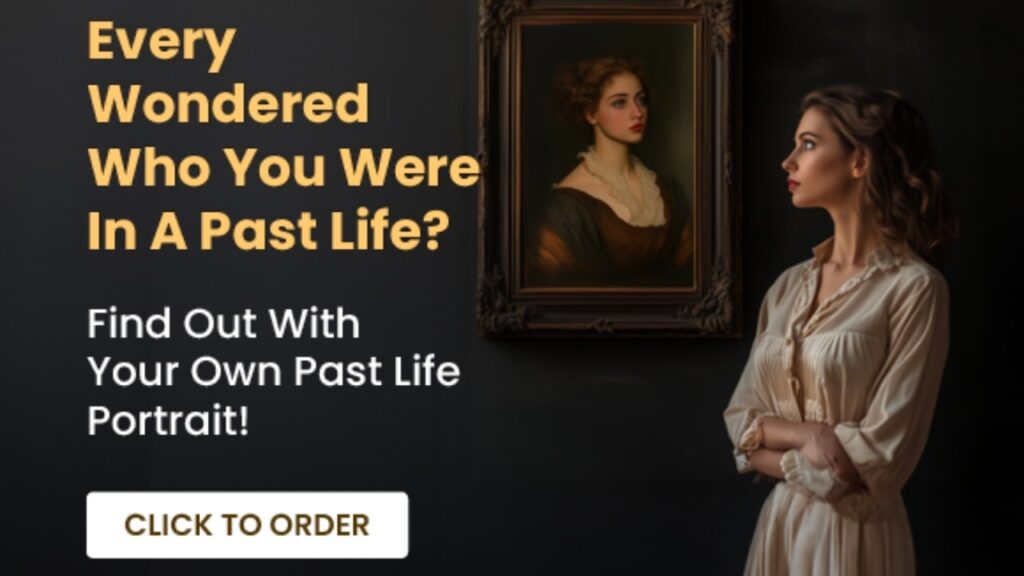 Past life portrait concept connected to soulmate art